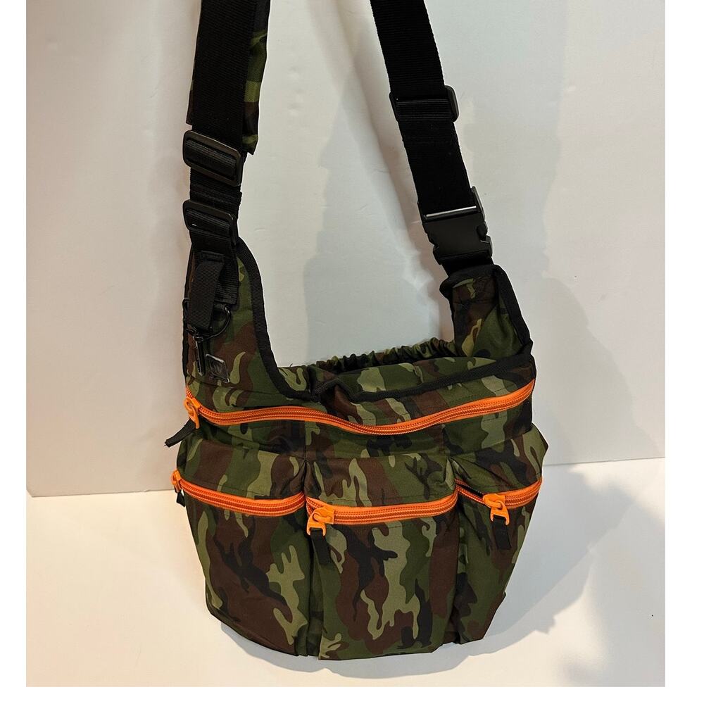 Diaper Dude Camo Messenger Diaper Bag Multi Zip Crossbody Hands Free Gear
